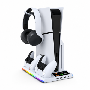 PS5 Cooling Stand with Dual Controller Charging & RGB Light